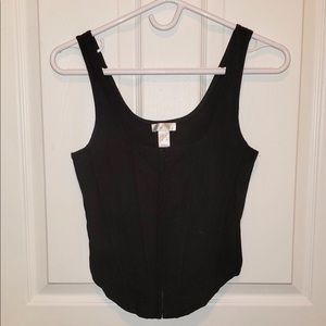 Black over-bust corset top